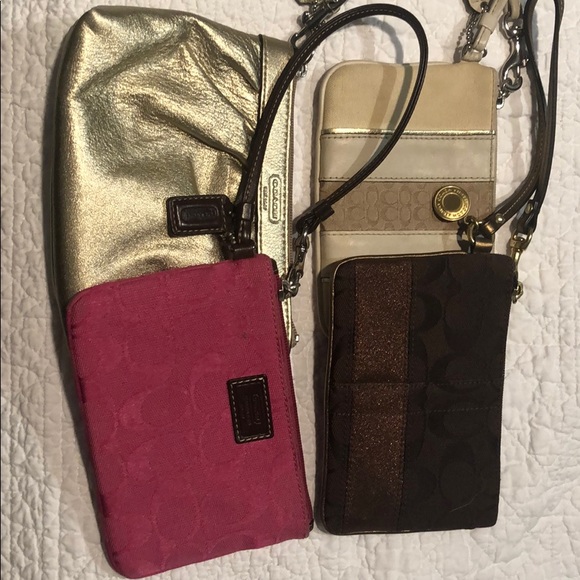 Coach Handbags - 4 authentic coach wristlets